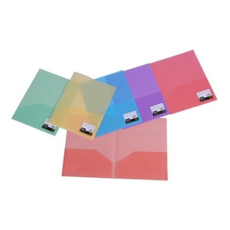 FILEXEC Filexec Poly Two Pocket Folder; Assorted Colors; 12 Pack 711888500437